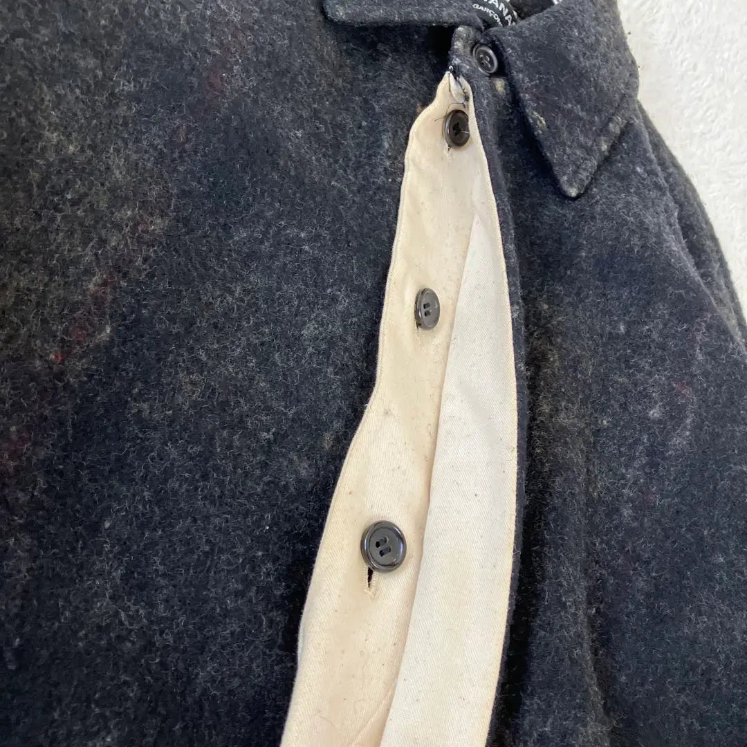 Rare JUNYA WATANABE Damage Processing Wool shrinking Chester coat | 希少 JUNYA WATANABE ダメージ加工 ウール縮絨 チェスターコート