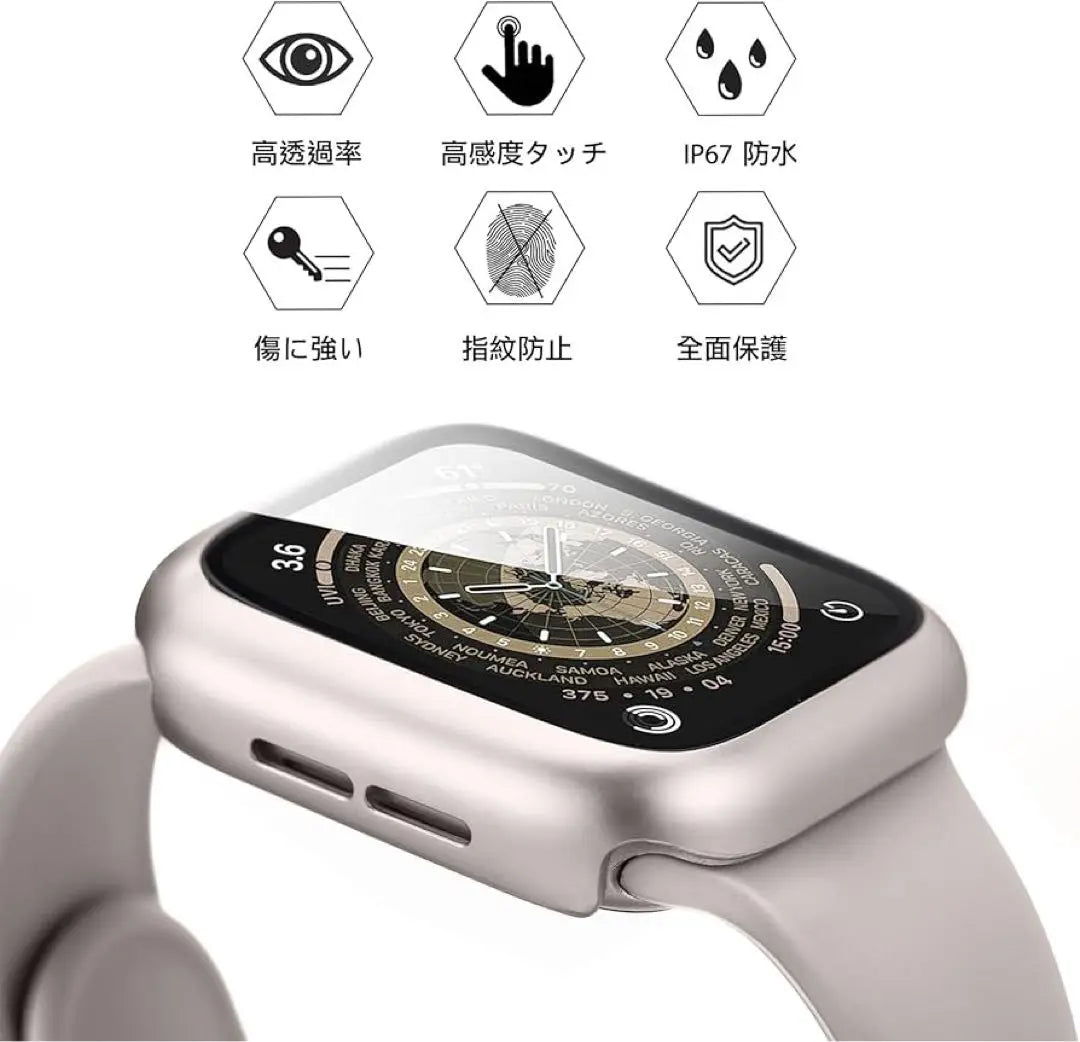 ✨Anonymous delivery✨Waterproof case for Apple Watch 9H hardness, ultra-thin starlight