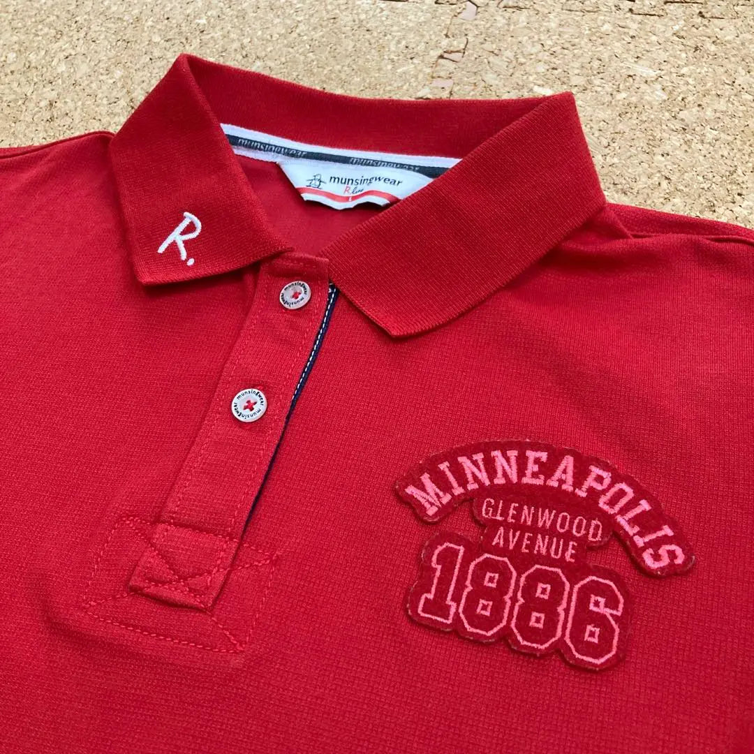 [Good condition] Munsingwear polo shirt L women's red | 【美品】マンシングウェア munsingwear ポロシャツ Lレディース 赤