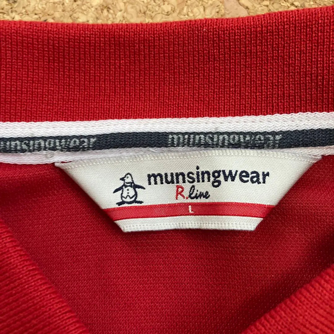 [Good condition] Munsingwear polo shirt L women's red | 【美品】マンシングウェア munsingwear ポロシャツ Lレディース 赤