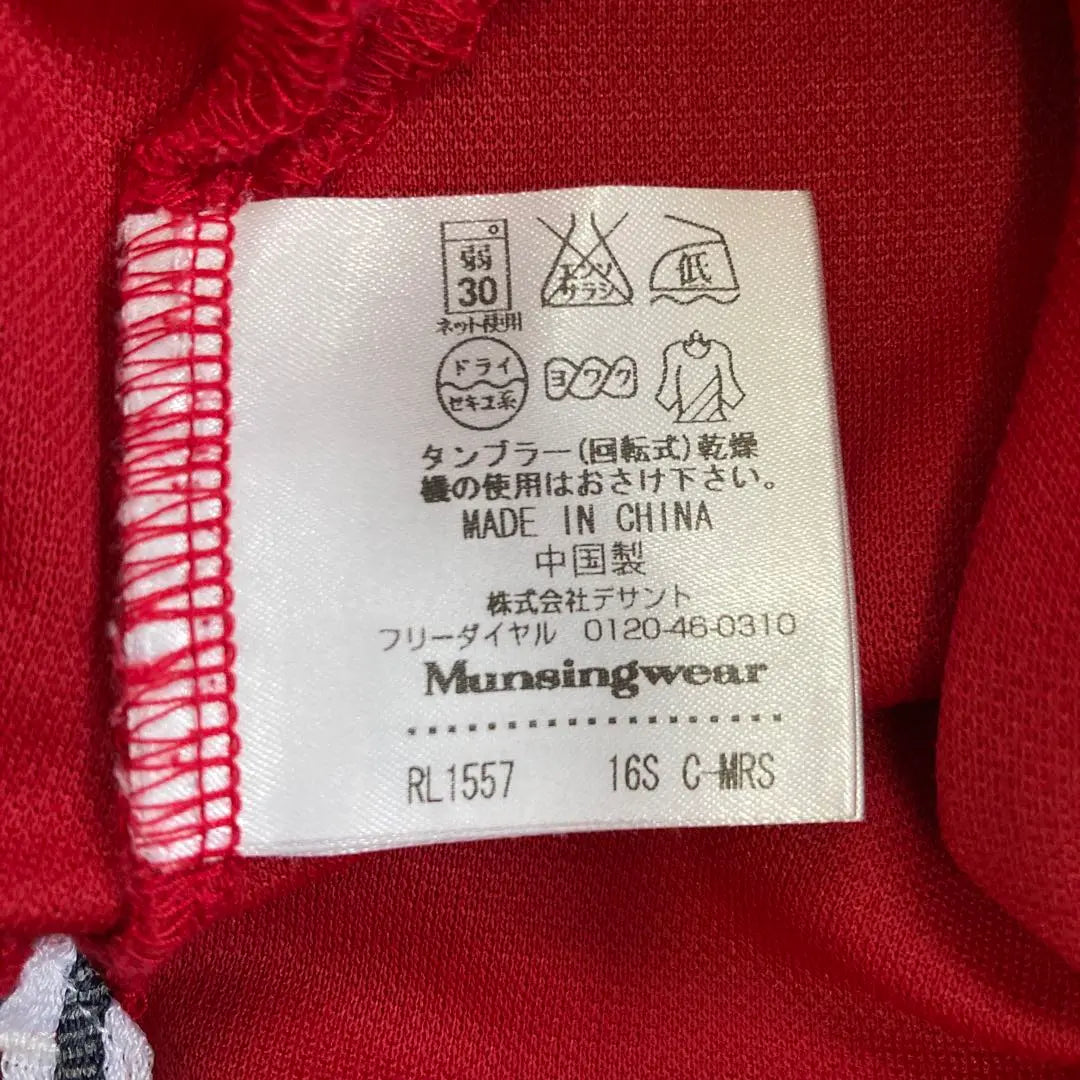 [Good condition] Munsingwear polo shirt L women's red | 【美品】マンシングウェア munsingwear ポロシャツ Lレディース 赤