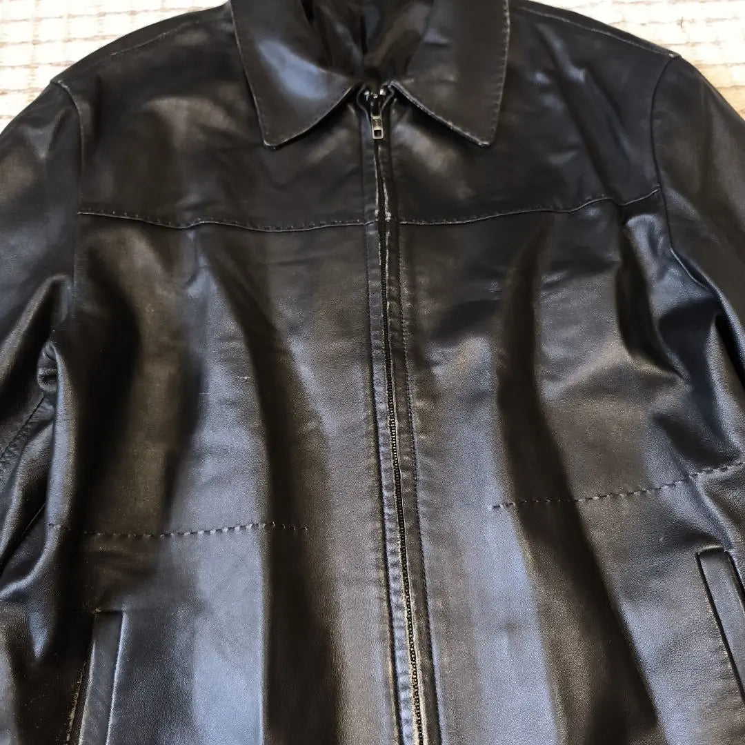 Men's Leather Jacket Single Rider Lamb Leather Sheep Leather