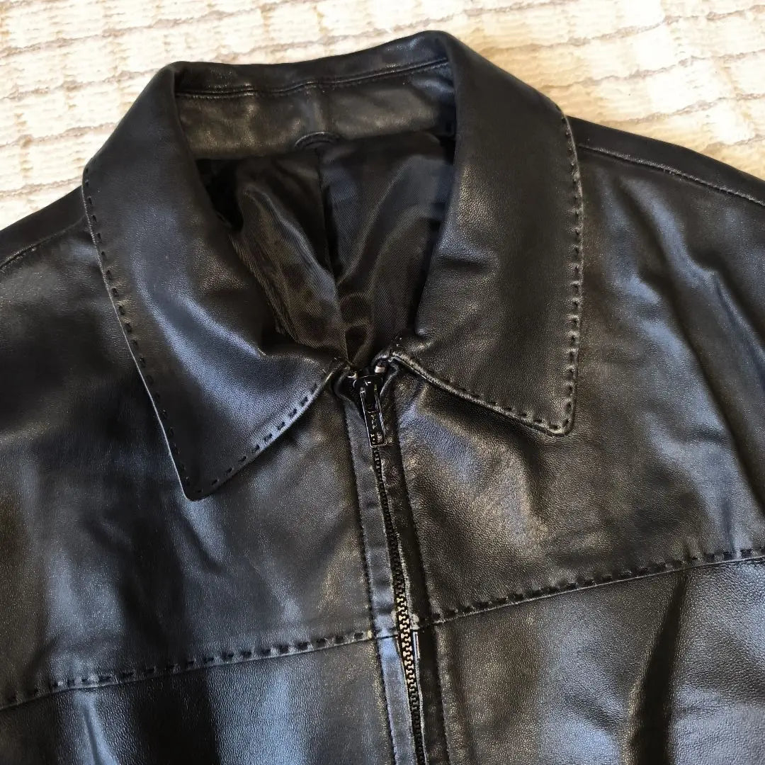 Men's Leather Jacket Single Rider Lamb Leather Sheep Leather