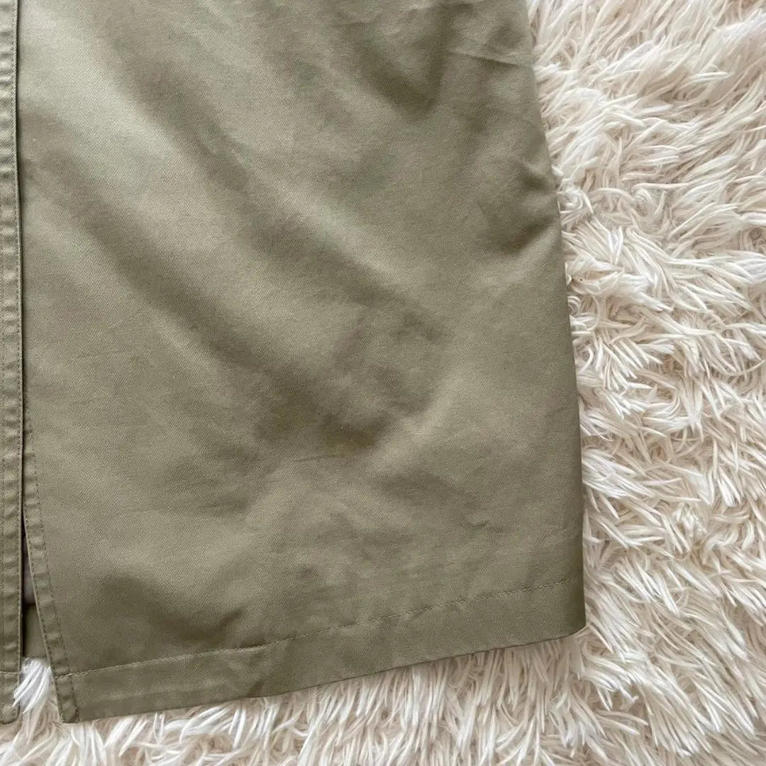 [Lands End] Gabardina 100% algodón Charretera Hermoso forro clásico