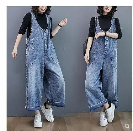 Large size women's overalls, overalls, pants, denim