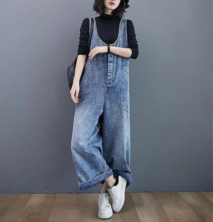 Large size women's overalls, overalls, pants, denim