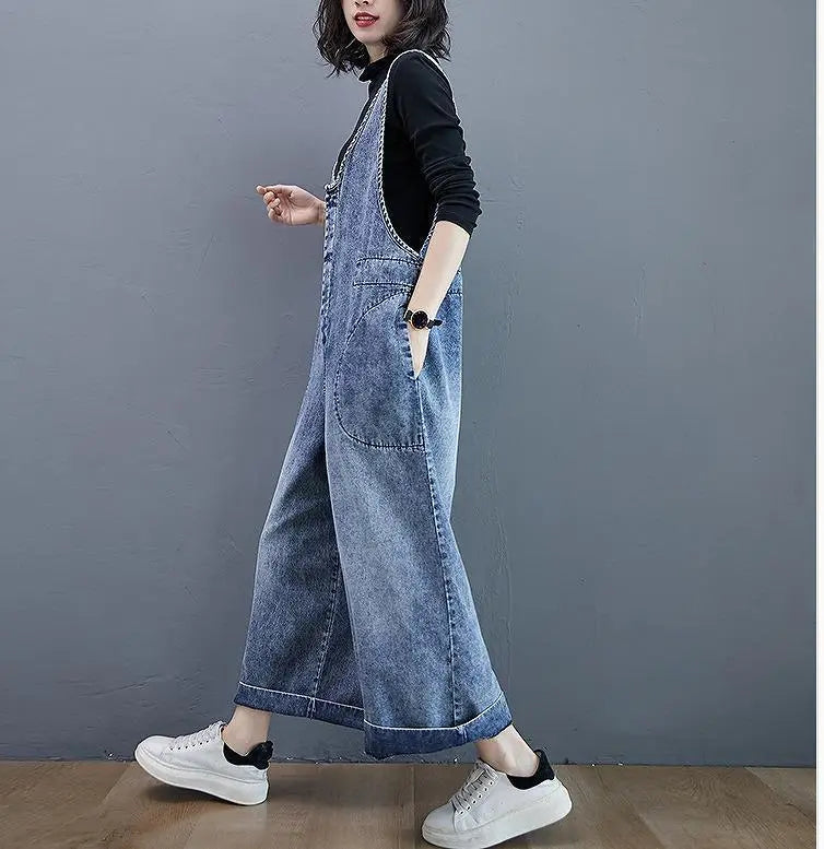 Large size women's overalls, overalls, pants, denim