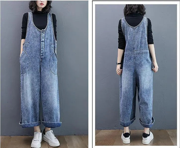 Large size women's overalls, overalls, pants, denim