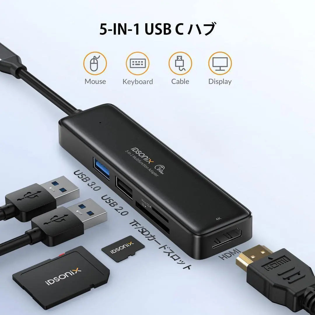 iDsonix USB C Hub 5-in-1 USB Type-C HDMI