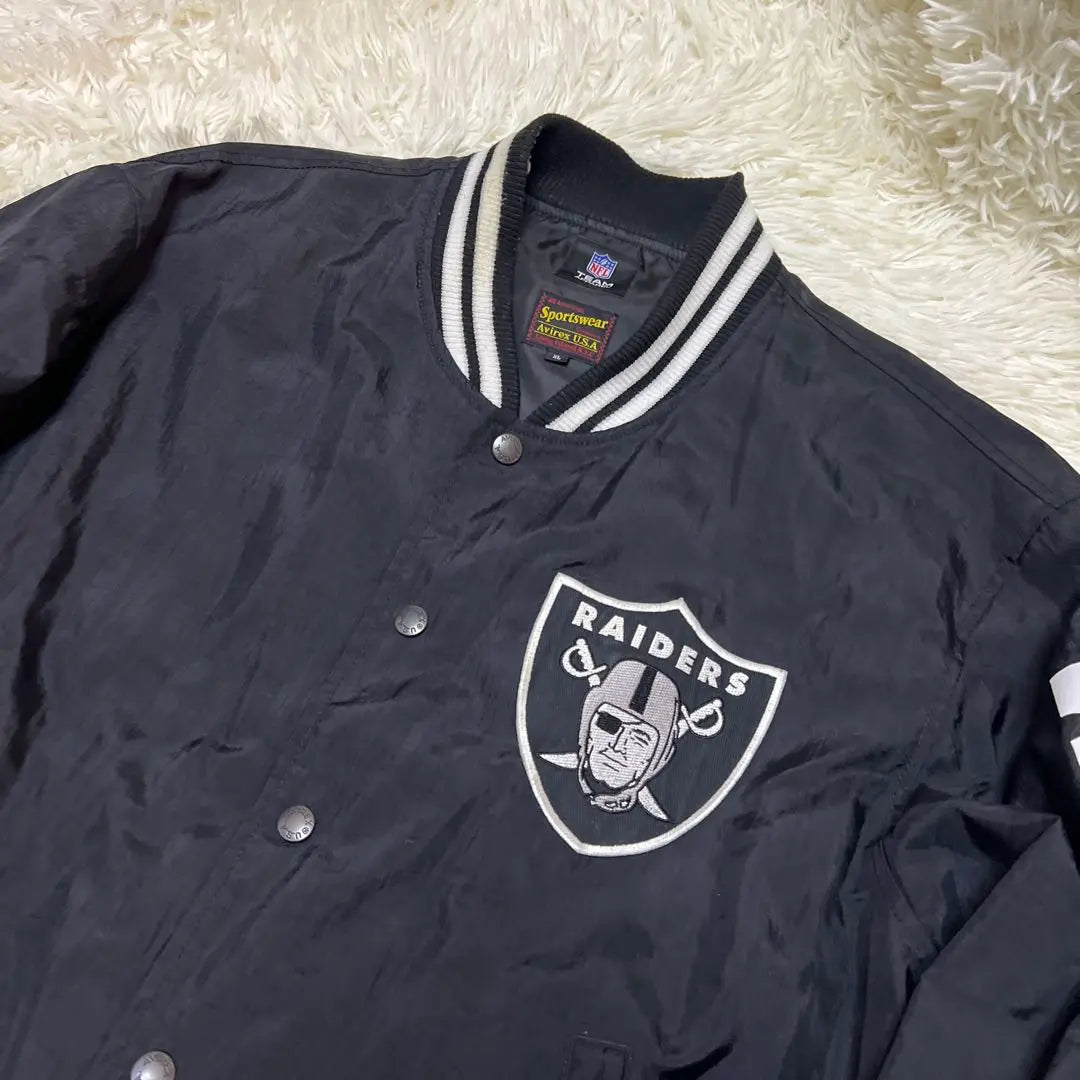 [Agotado] Chaqueta AVIREX RAIDERS Stadium XL negra para hombre