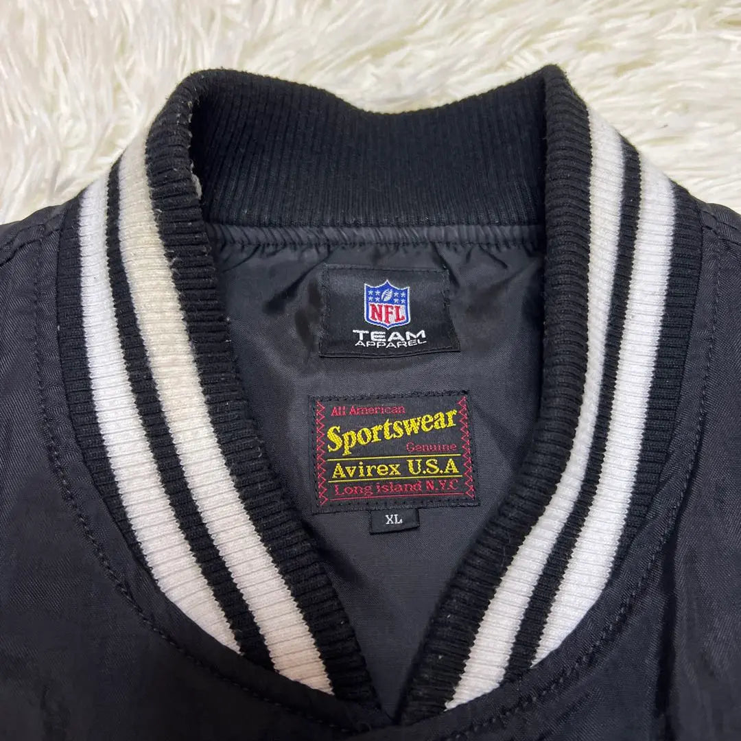 [Agotado] Chaqueta AVIREX RAIDERS Stadium XL negra para hombre