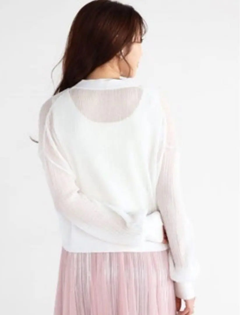 Vin Ample Cropped Sheer Knit Cardigan | Vin Ample クロップドシアーニットカーディガン