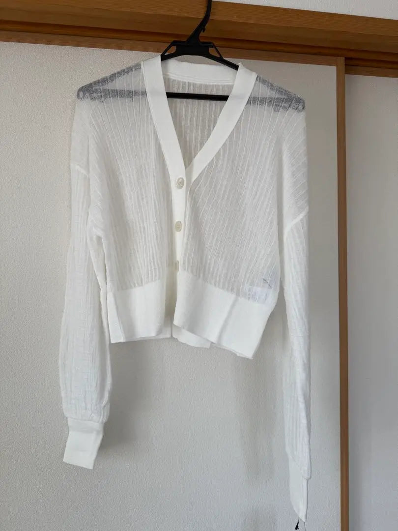 Vin Ample Cropped Sheer Knit Cardigan | Vin Ample クロップドシアーニットカーディガン