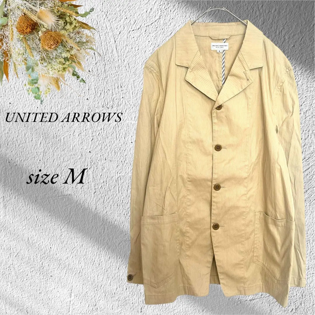 UNITED ARROWS Tailored jacket M striped beige 3054 | UNITED ARROWSテーラードジャケット M ストライプ ベージュ3054