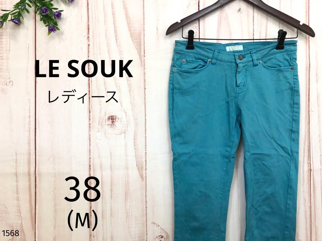 Rusuk Colored Pants Capri Pants Unique Emerald Green Low Waist