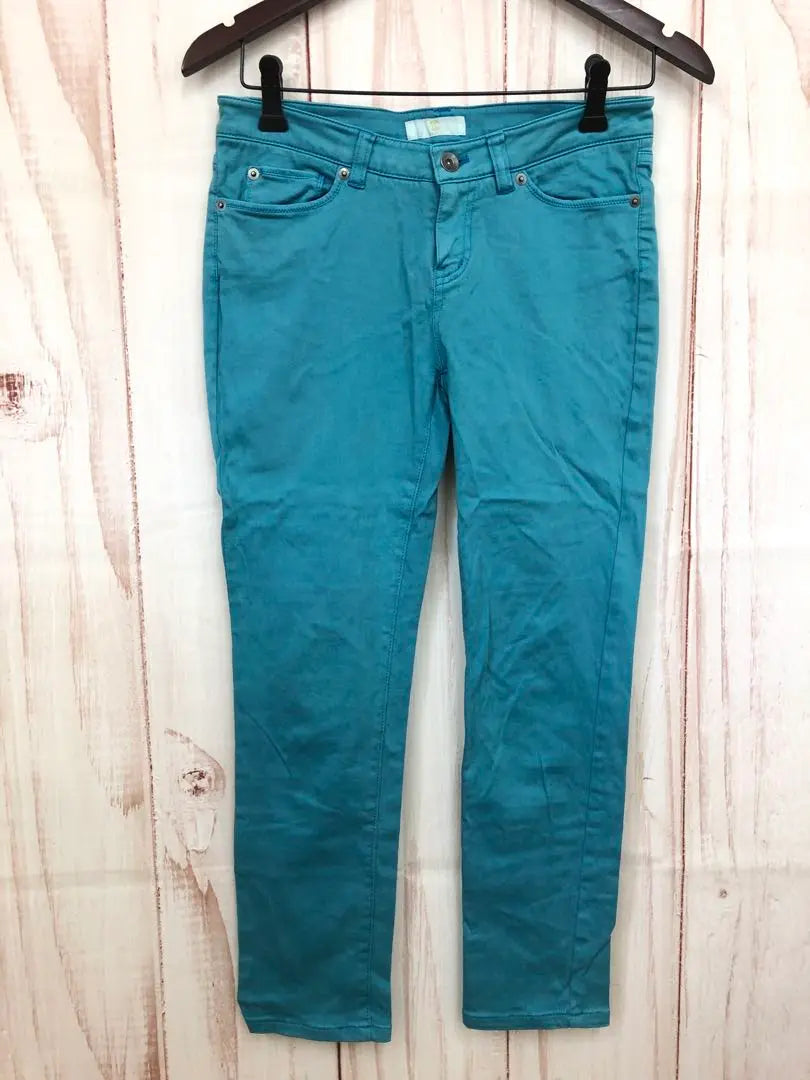 Rusuk Colored Pants Capri Pants Unique Emerald Green Low Waist