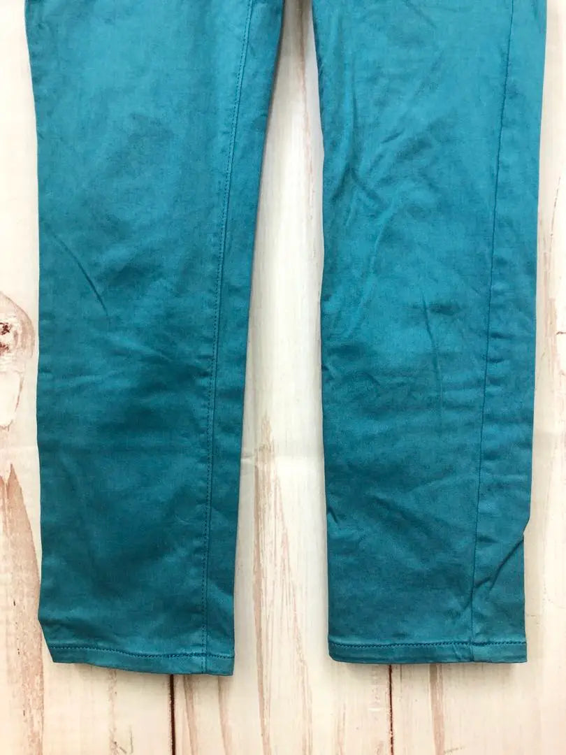 Rusuk Colored Pants Capri Pants Unique Emerald Green Low Waist