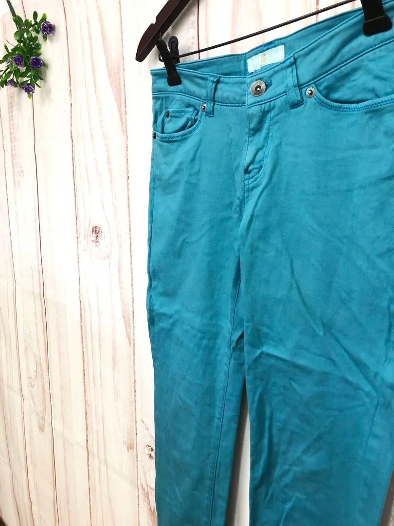 Rusuk Colored Pants Capri Pants Unique Emerald Green Low Waist