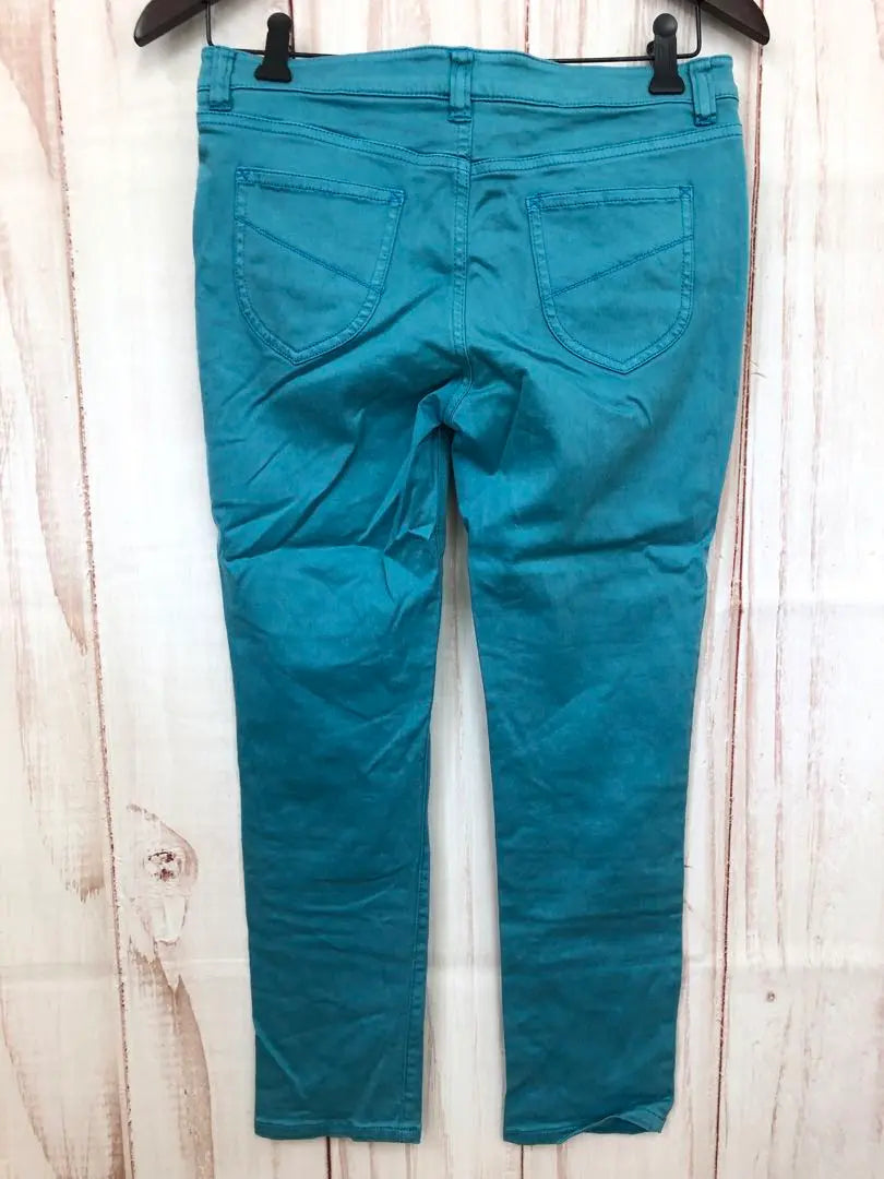 Rusuk Colored Pants Capri Pants Unique Emerald Green Low Waist