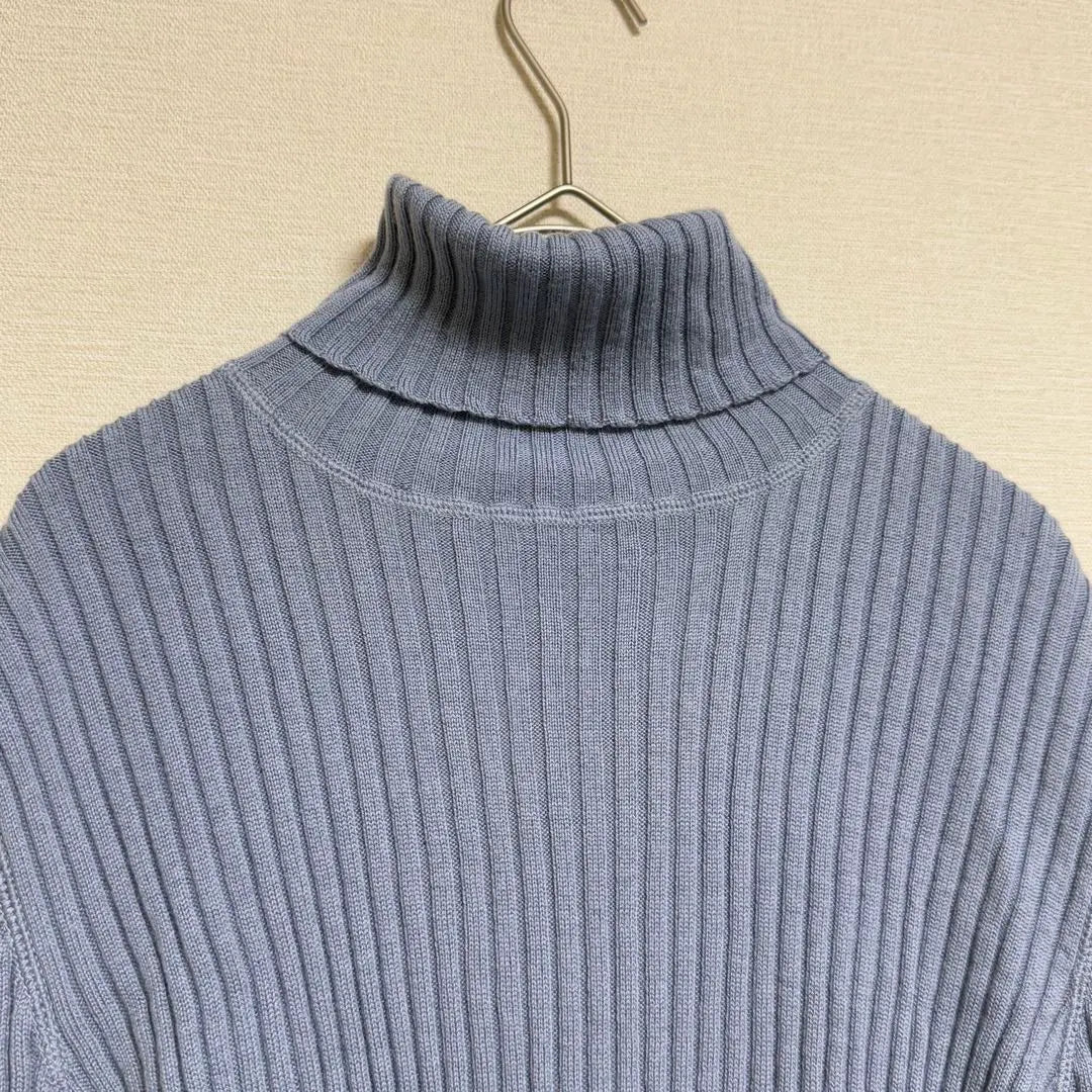 [Ralph Lauren] Jersey de punto acanalado con cuello alto y manga larga ajustada | 【ラルフローレン】タートルネックリブニット プルオーバー スリム タイト 長袖