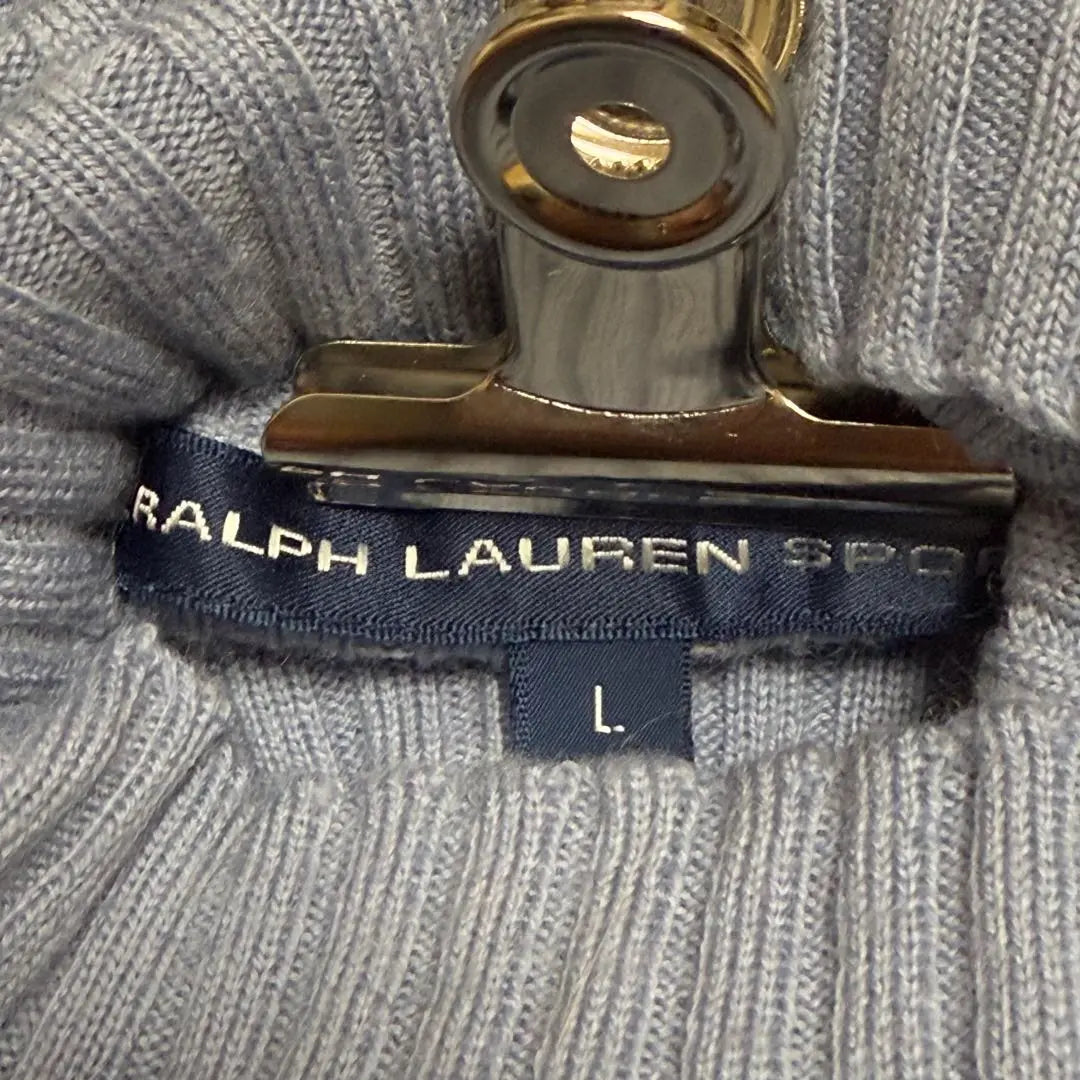 [Ralph Lauren] Jersey de punto acanalado con cuello alto y manga larga ajustada | 【ラルフローレン】タートルネックリブニット プルオーバー スリム タイト 長袖