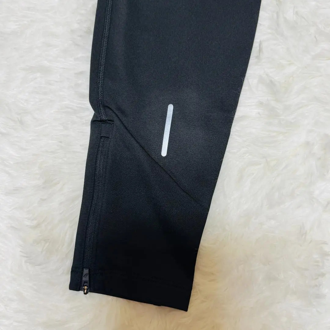 Tag Asics Running Hybrid Fleece-lined Tights for Women Black Leggings | タグ付 アシックス ランニングハイブリット裏起毛タイツ レディース 黒 レギンス