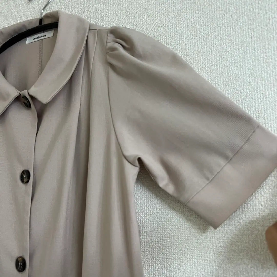 Alcheeve Short Sleeve Trench Coat Jacket Collared Anti-Wrinkle Soft