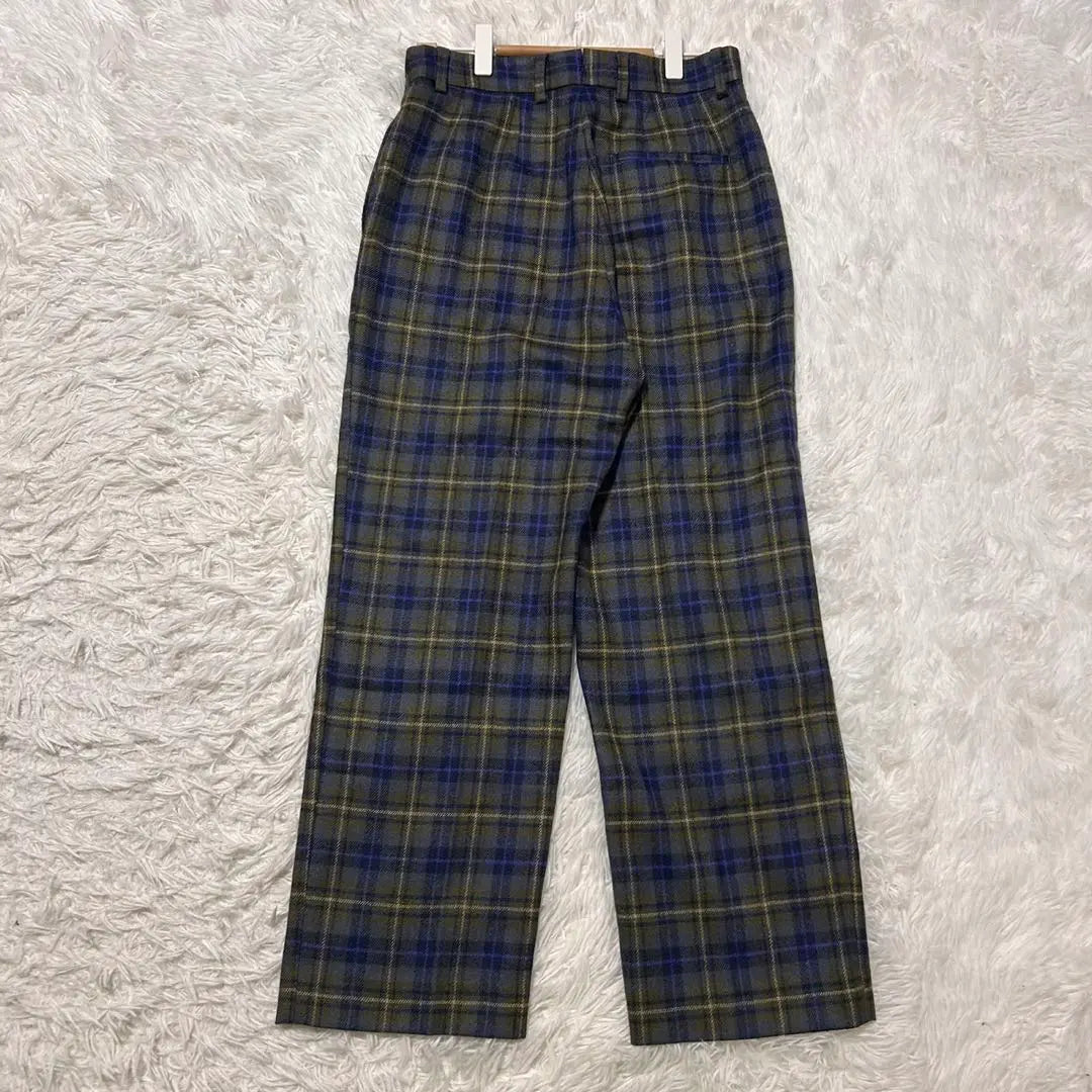 ♥INCOTEX♥ Incotex (38) Checkered pattern casual pants with hair blend