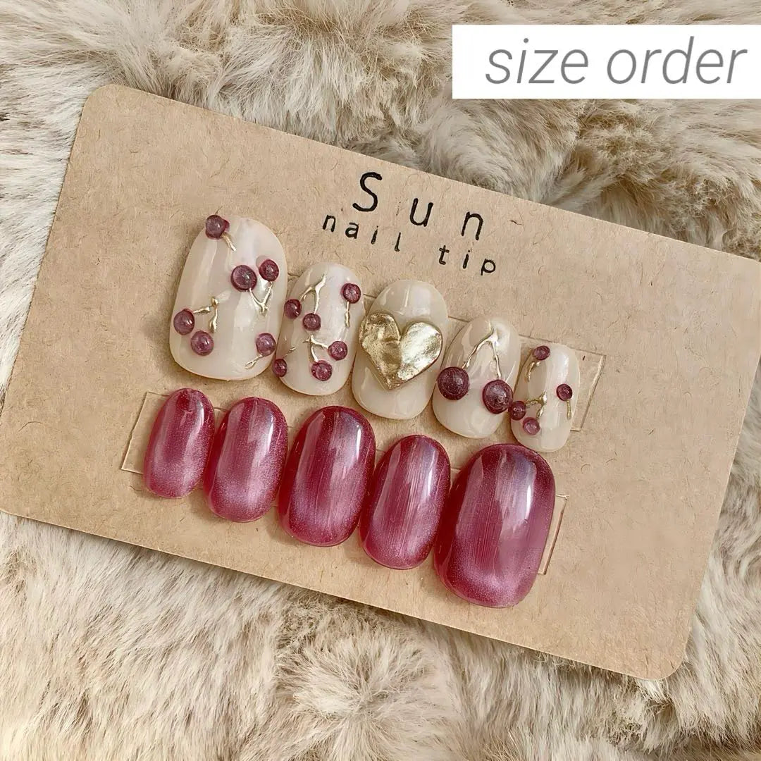 [Order] ☆131 Nail Tip Magnet Cherry Nuance Korea