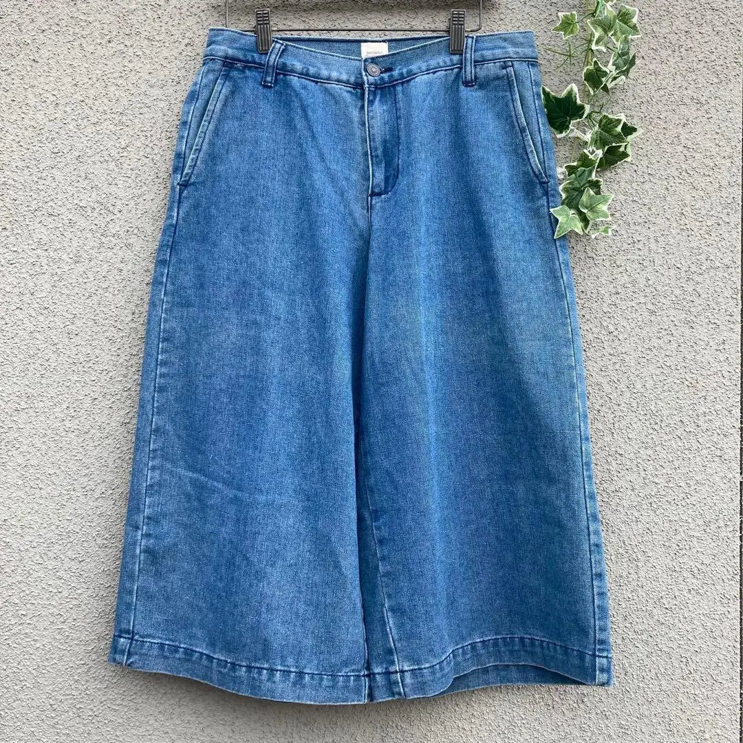 BROWNY M♡ Wide denim pants Skirt pants Casual