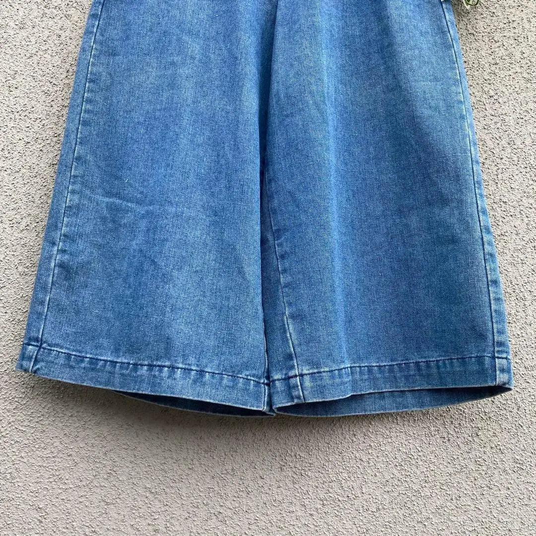 BROWNY M♡ Wide denim pants Skirt pants Casual