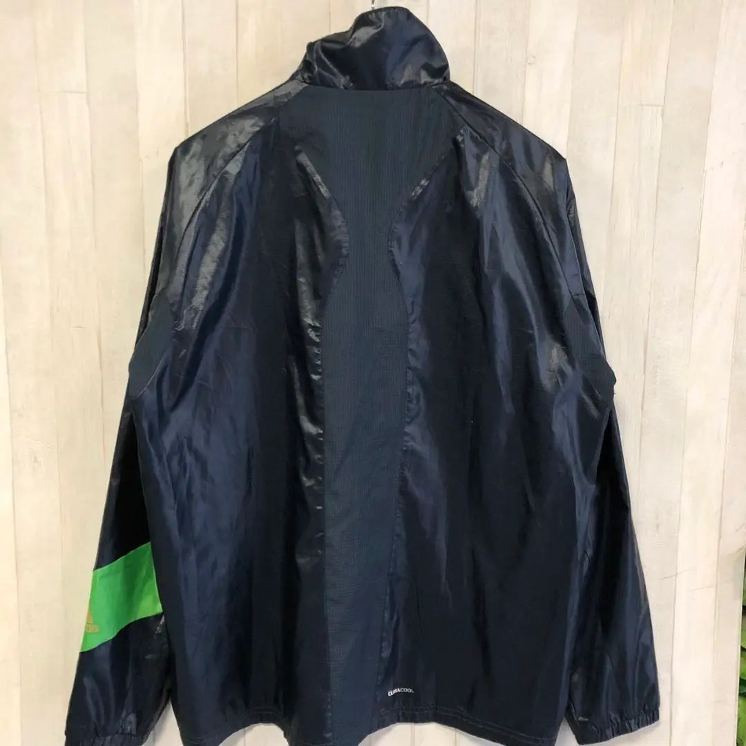 adidas print logo nylon jacket vintage clothing L navy