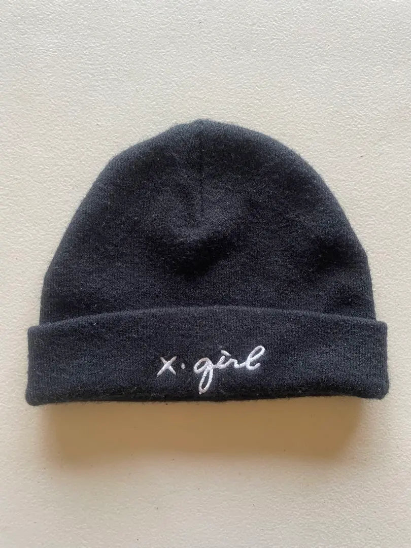 X.GIRL Knit Hat Free Size Black | x.girl ニット帽 フリーサイズ 黒