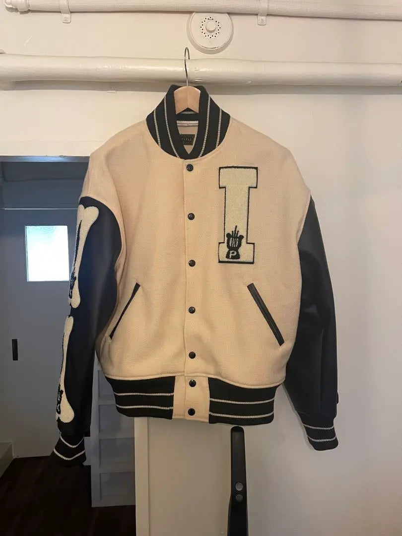 KAPITAL Bone Stadium Jacket Cream/Black