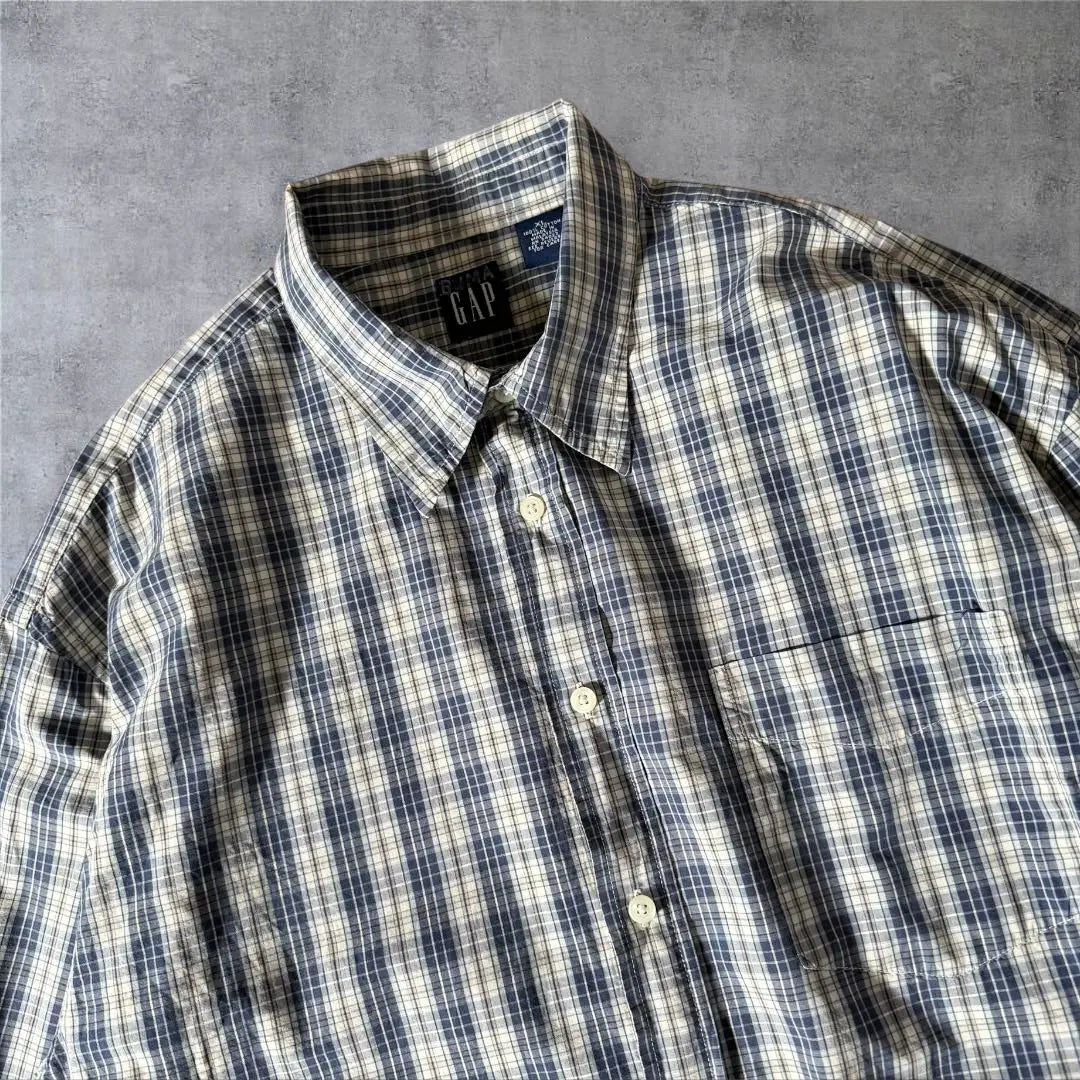 [598] 90s OLD GAP long sleeve shirt check pattern multi-color vintage old clothes