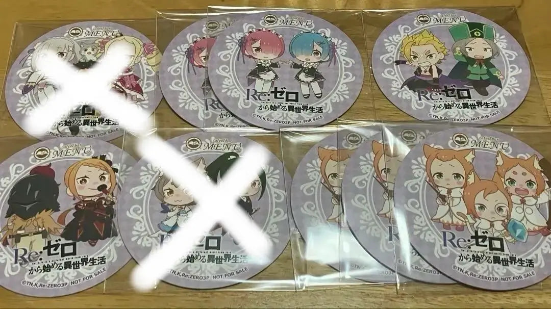 Re:Zero cafe&bar MENU Ad-Saip Coaster