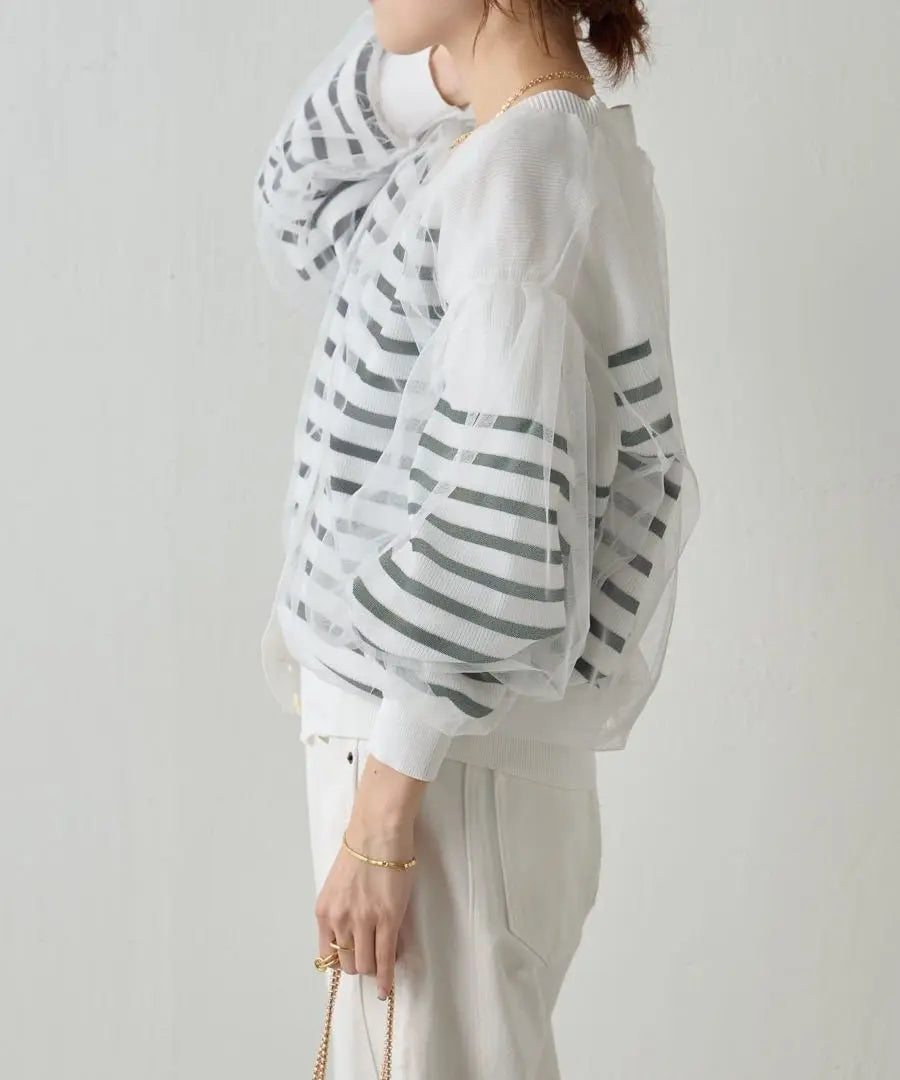 List price: 14,000 yen, beautiful condition collage galarda galante border tulle cardigan