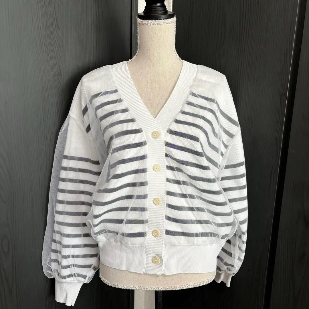 List price: 14,000 yen, beautiful condition collage galarda galante border tulle cardigan