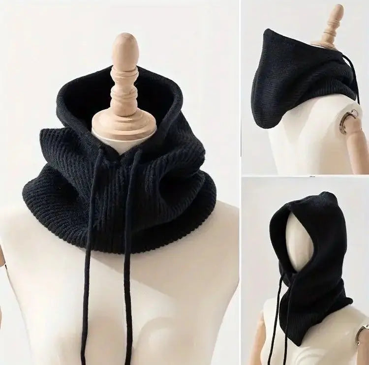 [Super reducción de precio] Pasamontañas para calentar el cuello, gorro de punto negro para esquí y snowboard