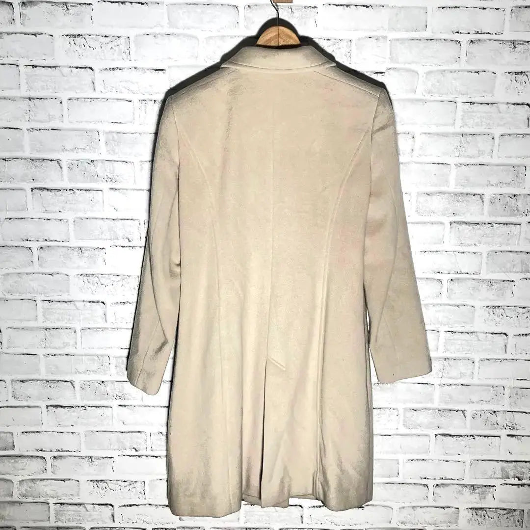 [INDIVI] Long coat (38) Beige Angora blend wool topwear