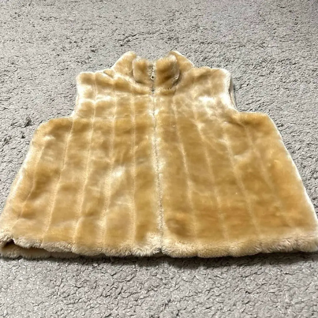 90 ~ 00s FUR VEST Total Pattern Archive Y2K Ropa vieja vintage | Chaleco de piel de los años 90~00 総柄 archivo y2k ヴィンテージ 古着