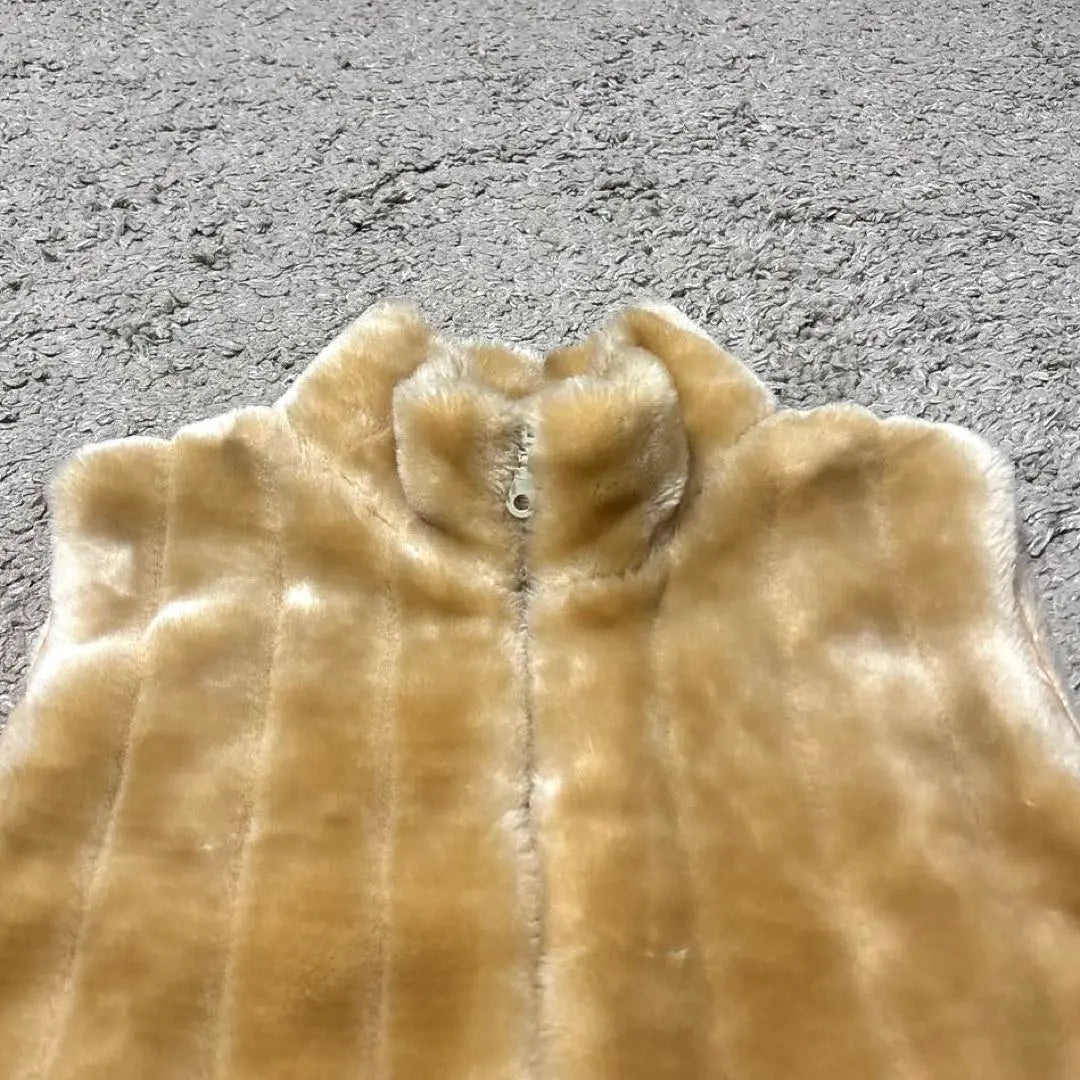 90 ~ 00s FUR VEST Total Pattern Archive Y2K Ropa vieja vintage | Chaleco de piel de los años 90~00 総柄 archivo y2k ヴィンテージ 古着