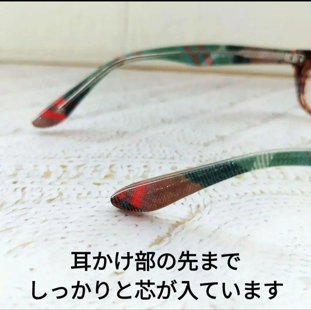 ⭕️Check [PE011] Glasses frame, lattice pattern, tartan check, brown, green