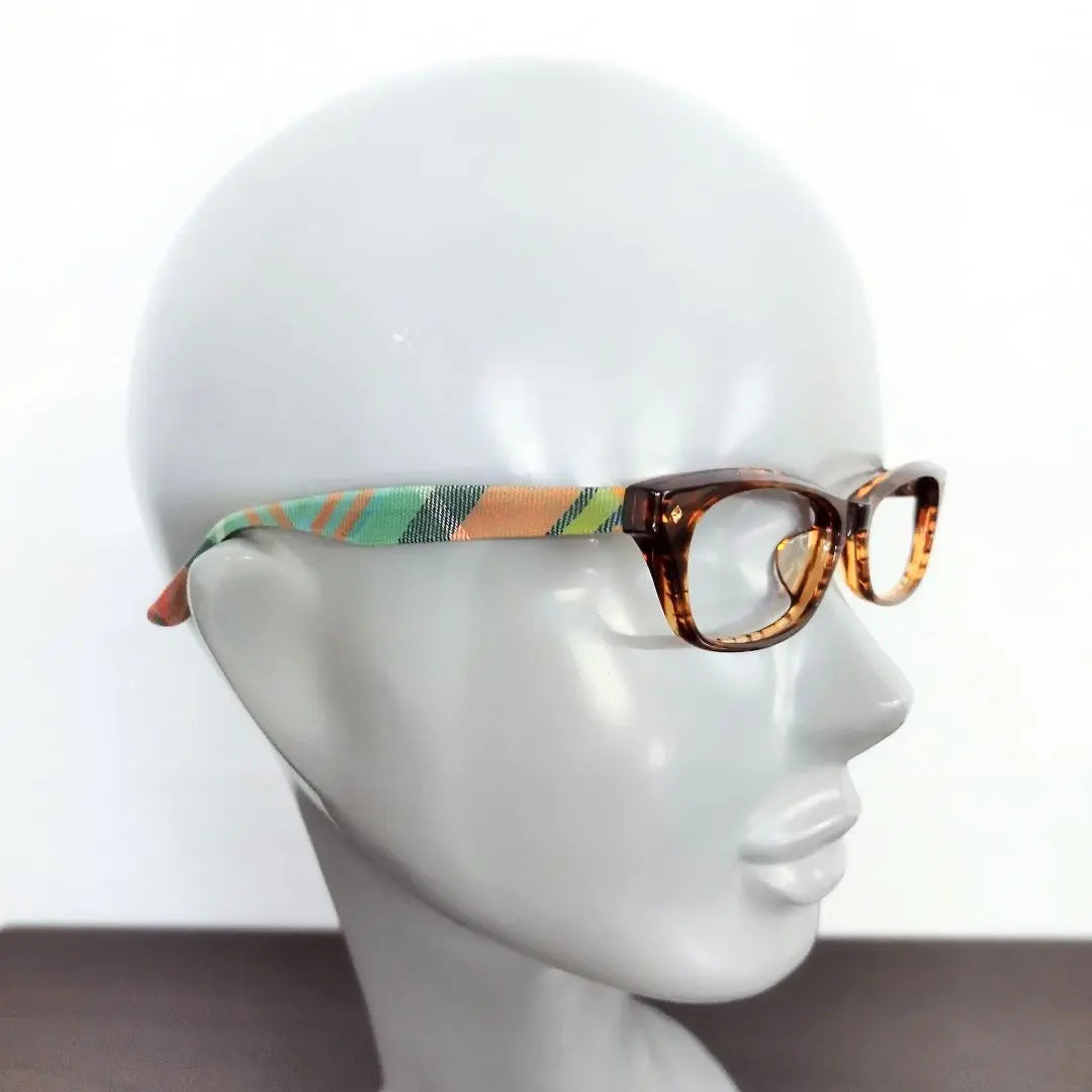 ⭕️Marco de gafas Check [PE011], estampado de celosía, cuadros escoceses, marrón, verde