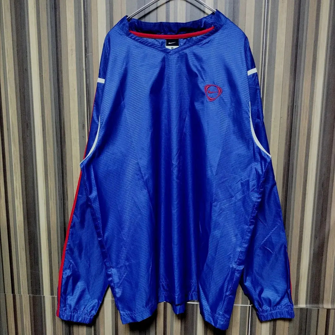 [NIKE] Chaqueta de nailon con logotipo bordado Nike Swoosh Piste XL azul