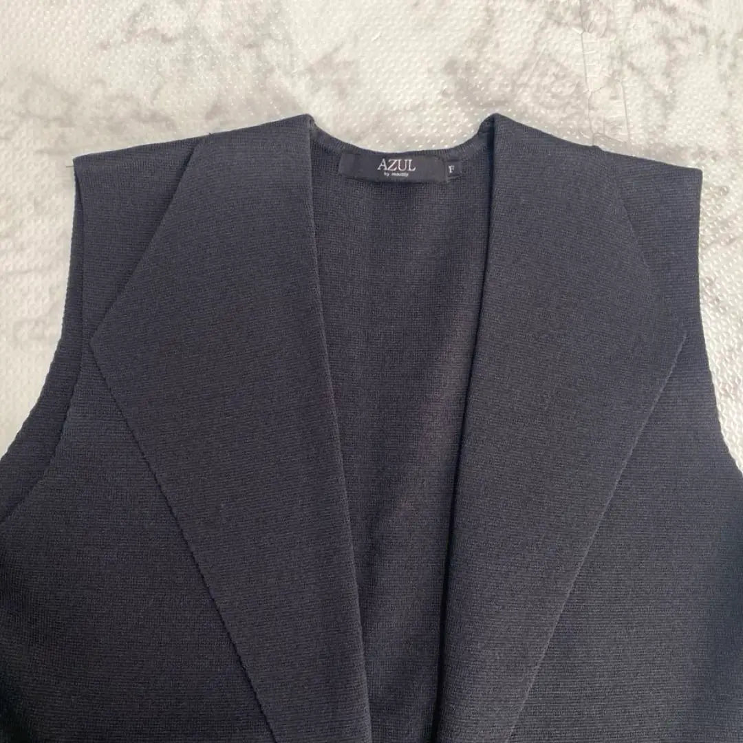 Azur by Moussy Azur Vest Gilet Knit Black