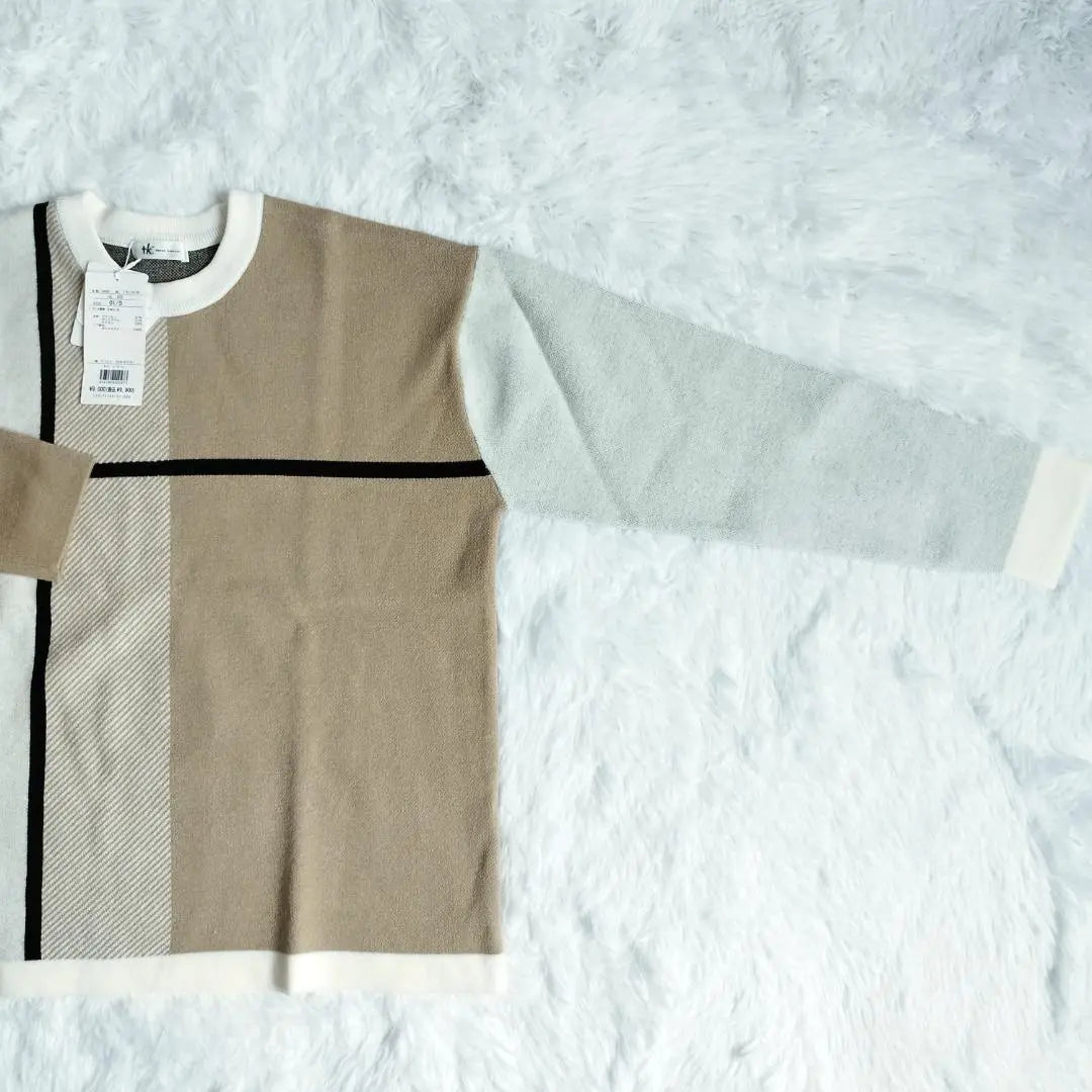 Suéter de punto para hombre tk.Takeo Kikuchi Crossover talla S beige