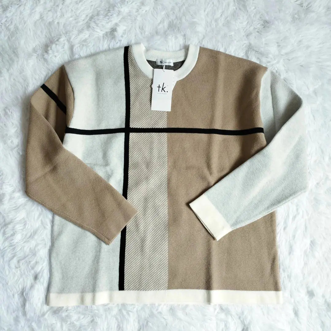 Suéter de punto para hombre tk.Takeo Kikuchi Crossover talla S beige