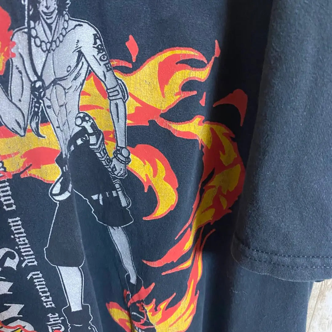 [D76] ONE PIECE One Piece fire fist ace character print TEE