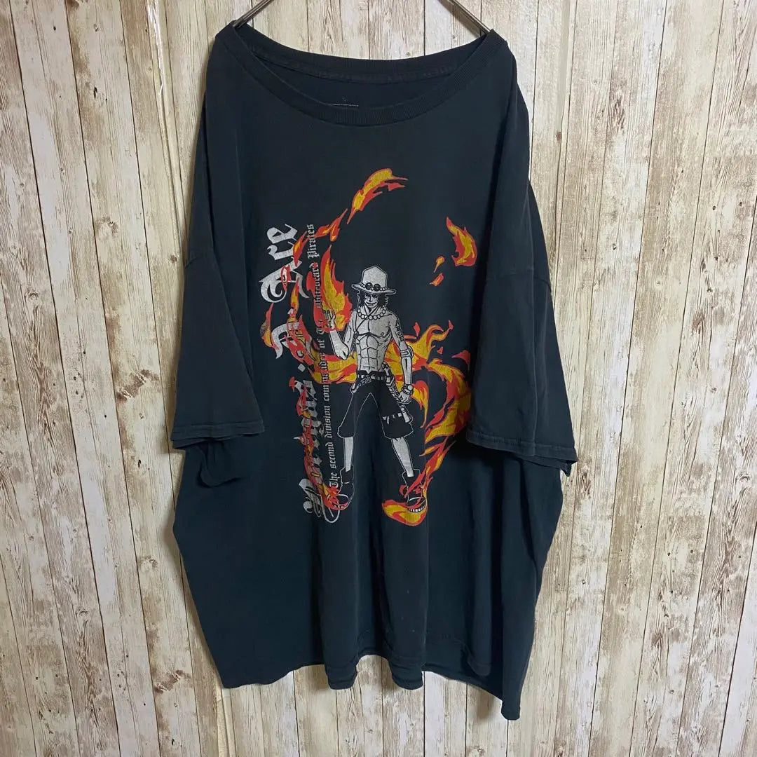 [D76] CAMISETA con estampado de personaje de ONE PIECE One Piece, puño de fuego y as | 【D76】ONE PIECEワンピース 火拳のエースキャラクタープリントCamiseta